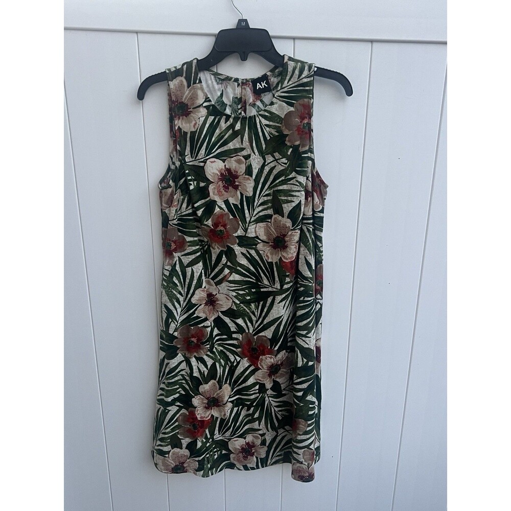 AK Women's Sleeveless Floral A-Line Colorful Dress Size 6 Cotton